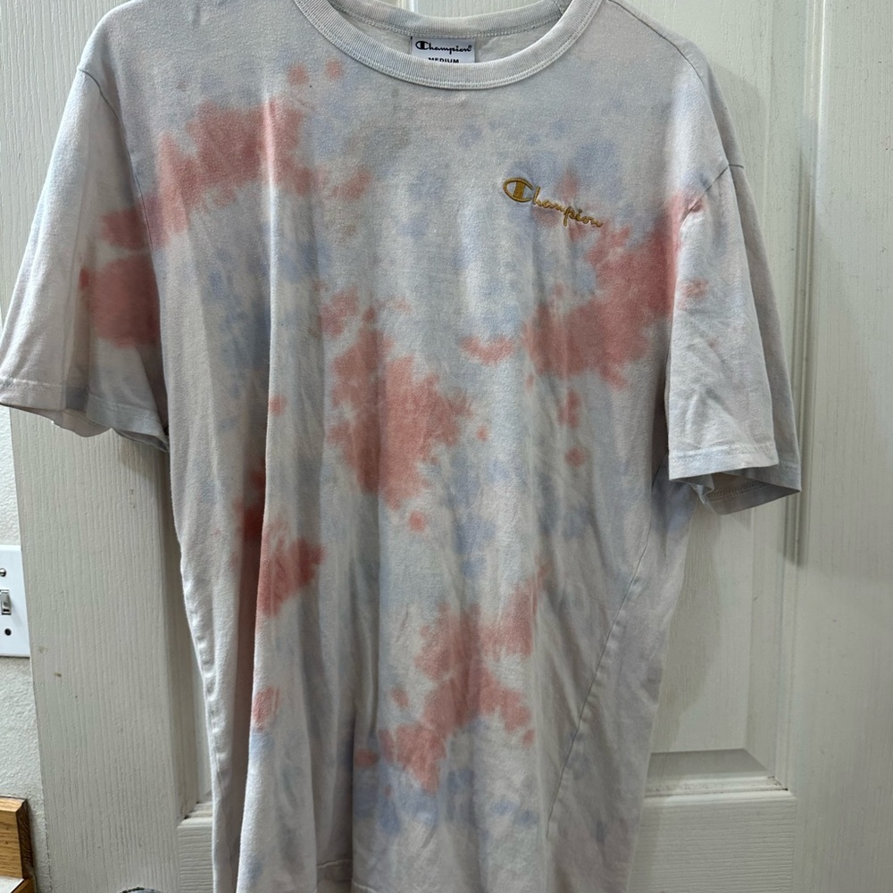 Champion Red and Blue Short Sleeve Tee